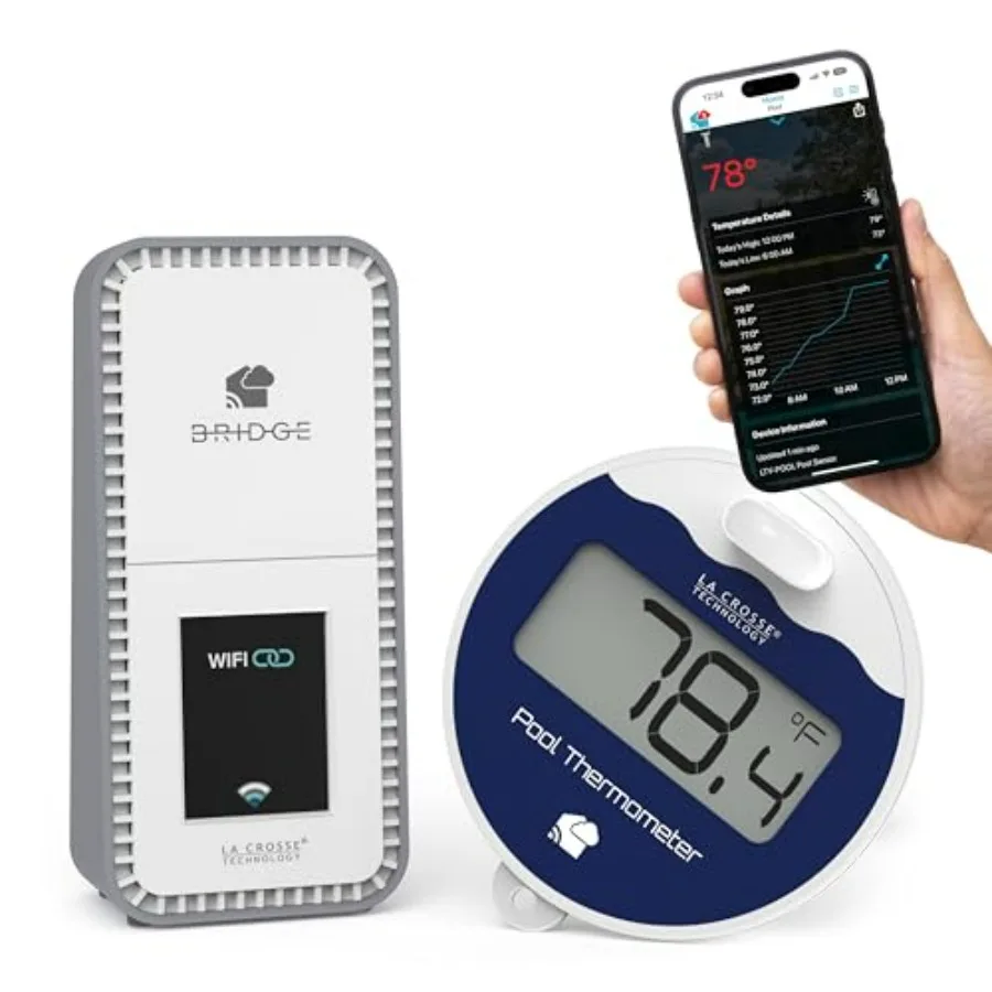 Pool Preserver Wi-Fi Alert System for residential pools, ABS plastic, white, real-time temperature monitoring and remote alerts
Pool Preserver Wi-Fi Alert System for residential pools, ABS plastic, white, real-time temperature monitoring and remote alerts
