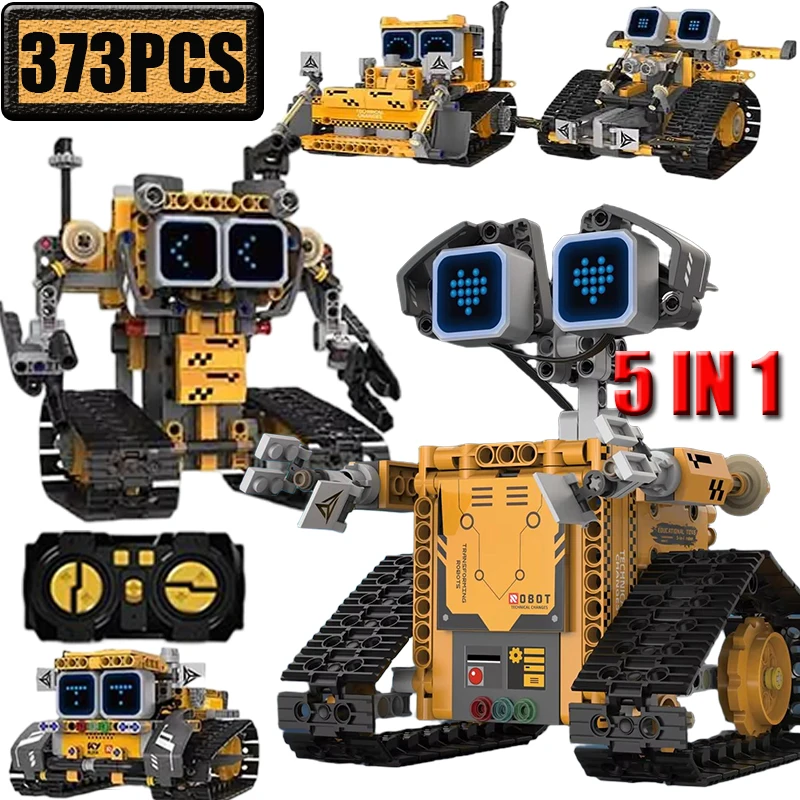 MOC 373PCS 5 in 1 Creative Electric RC Digital Wall Robot Model Assembly Building Blocks Bulldozer Children's Puzzle Toy Gift
MOC 373PCS 5 in 1 Creative Electric RC Digital Wall Robot Model Assembly Building Blocks Bulldozer Children's Puzzle Toy Gift
