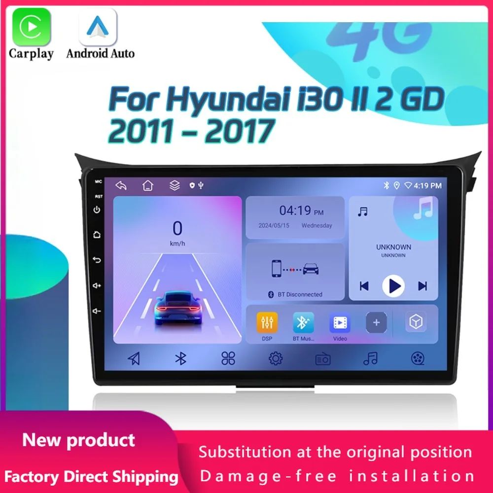 For Hyundai i30 II 2 GD 2011-2017 CarPlay Car Radio Multimedia Video Player Navigation 4G GPS Wireless BT Carplay Screen Stereo
For Hyundai i30 II 2 GD 2011-2017 CarPlay Car Radio Multimedia Video Player Navigation 4G GPS Wireless BT Carplay Screen Stereo