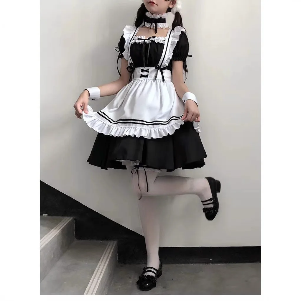 Black White Lolita Maid Costume Cosplay French Apron Uniform Cafe Maid Party Suit Girls Kawaii Animation Show Outfit Dress
Black White Lolita Maid Costume Cosplay French Apron Uniform Cafe Maid Party Suit Girls Kawaii Animation Show Outfit Dress