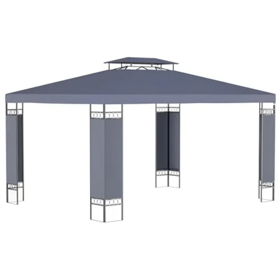 10' x 13' Patio Gazebo Double Roof Outdoor Shelter with Sn in Brown Fe for Garden Lawn Backyard Deck
10' x 13' Patio Gazebo Double Roof Outdoor Shelter with Sn in Brown Fe for Garden Lawn Backyard Deck