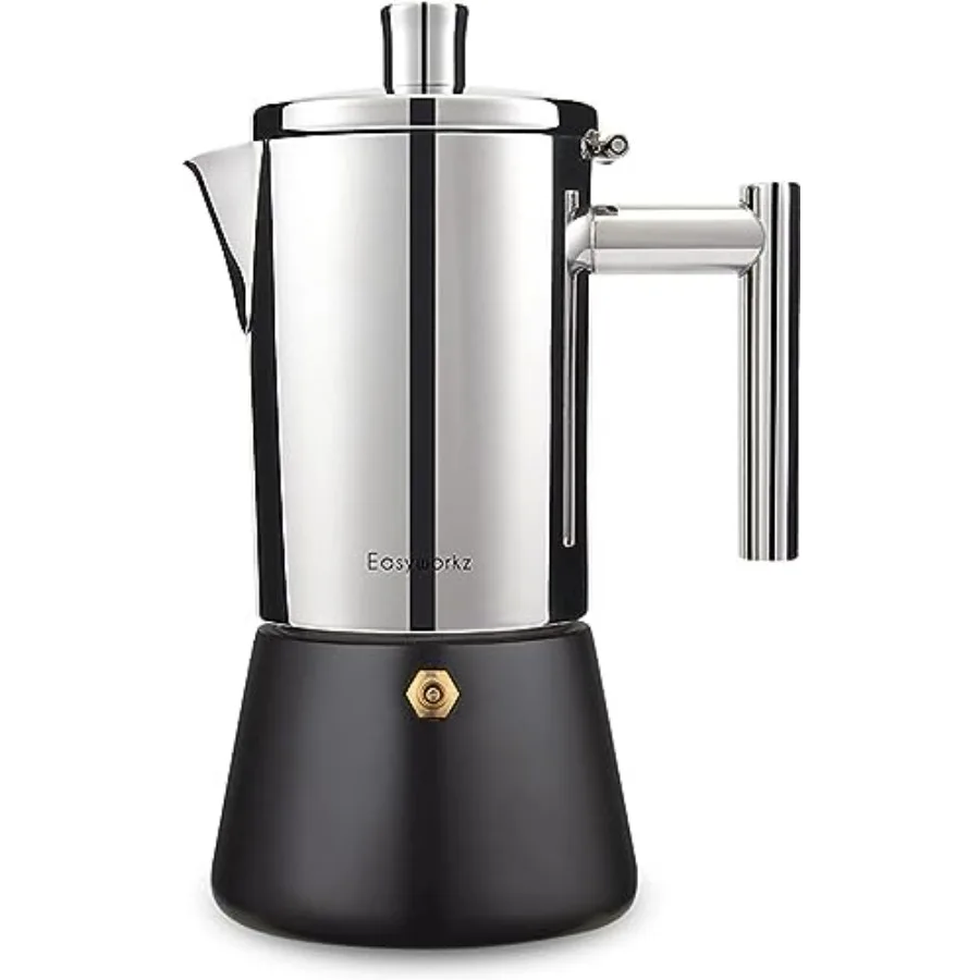 Stovetop Espresso Maker Stainless Steel 12Cup 17.5 oz Induction Moka Pot Italian Coffee Machine for Home Use Black Premium Brew
Stovetop Espresso Maker Stainless Steel 12Cup 17.5 oz Induction Moka Pot Italian Coffee Machine for Home Use Black Premium Brew