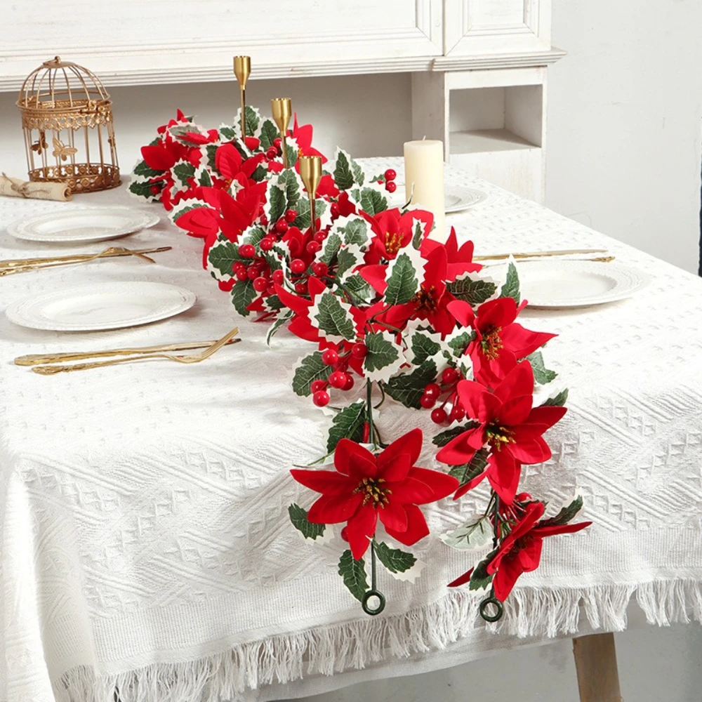 Artificial Vine Fake Holly Leaves Red Berries Vine Christmas Rattan DIY Garland Xmas Tree Stair Hanging Ornaments Home Decor
Artificial Vine Fake Holly Leaves Red Berries Vine Christmas Rattan DIY Garland Xmas Tree Stair Hanging Ornaments Home Decor