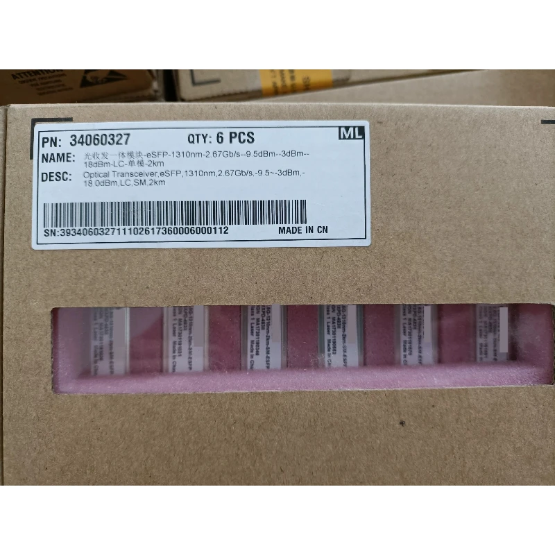 Brand New Original 34060327 eSFP 2.5G 1310nm 2km SMF Dual Fiber LC DOM Optical Transceiver Module for Huawei
Brand New Original 34060327 eSFP 2.5G 1310nm 2km SMF Dual Fiber LC DOM Optical Transceiver Module for Huawei