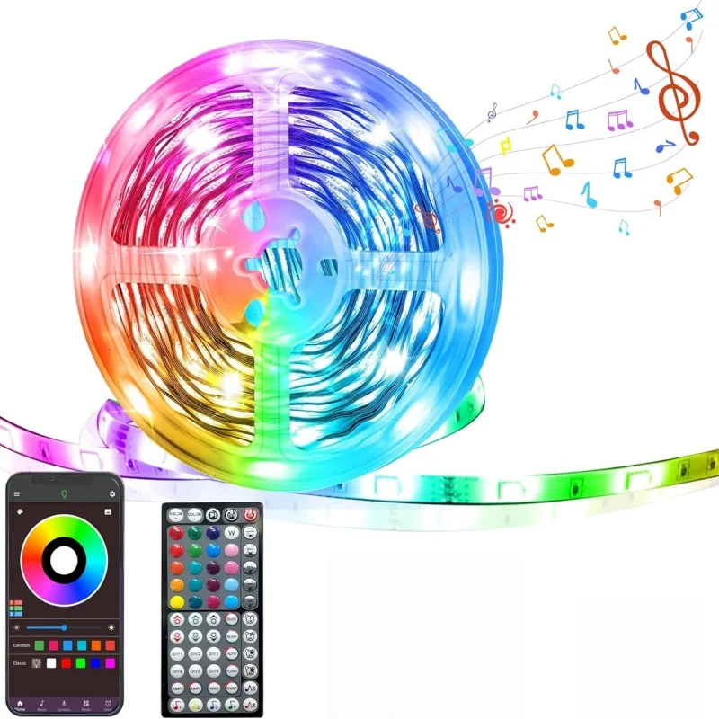 RGB LED Strip Light SMD 5050 USB Remote&APP Control Bluetooth Flexible Tape Diode Ribbon for Living Room Bedroom TV Backdrop
RGB LED Strip Light SMD 5050 USB Remote&APP Control Bluetooth Flexible Tape Diode Ribbon for Living Room Bedroom TV Backdrop