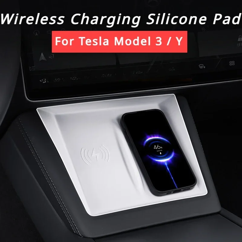 Car Wireless Silicone Charging Anti-slip Mat for Tesla Model 3 Model Y New Model 3 Highland Mobile Phone Wireless Charging Pad
Car Wireless Silicone Charging Anti-slip Mat for Tesla Model 3 Model Y New Model 3 Highland Mobile Phone Wireless Charging Pad
