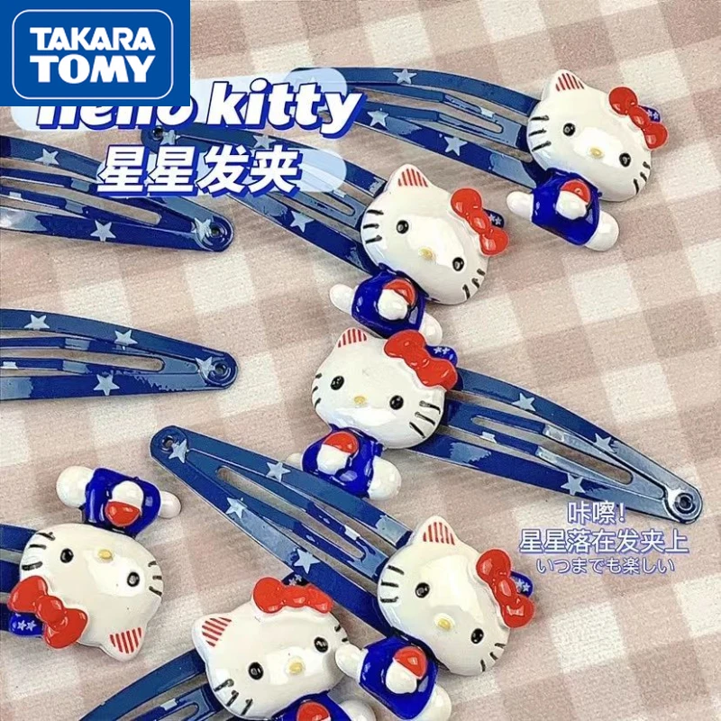 Детская заколка для волос TAKARA TOMY Hello Kitty Милая голубая звезда с принтом принцессы мультяшная боковая заколка для девочек набор аксессуаров для волос
Детская заколка для волос TAKARA TOMY Hello Kitty Милая голубая звезда с принтом принцессы мультяшная боковая заколка для девочек набор аксессуаров для волос