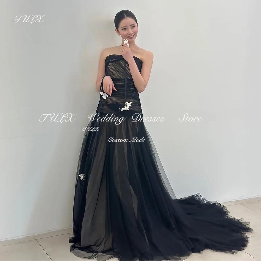 TULX Elegant Tulle Mermaid Evening Dress Korea Wedding Photo Shoot Dress Strapless Floor Length Black Corset Customized 2025
TULX Elegant Tulle Mermaid Evening Dress Korea Wedding Photo Shoot Dress Strapless Floor Length Black Corset Customized 2025