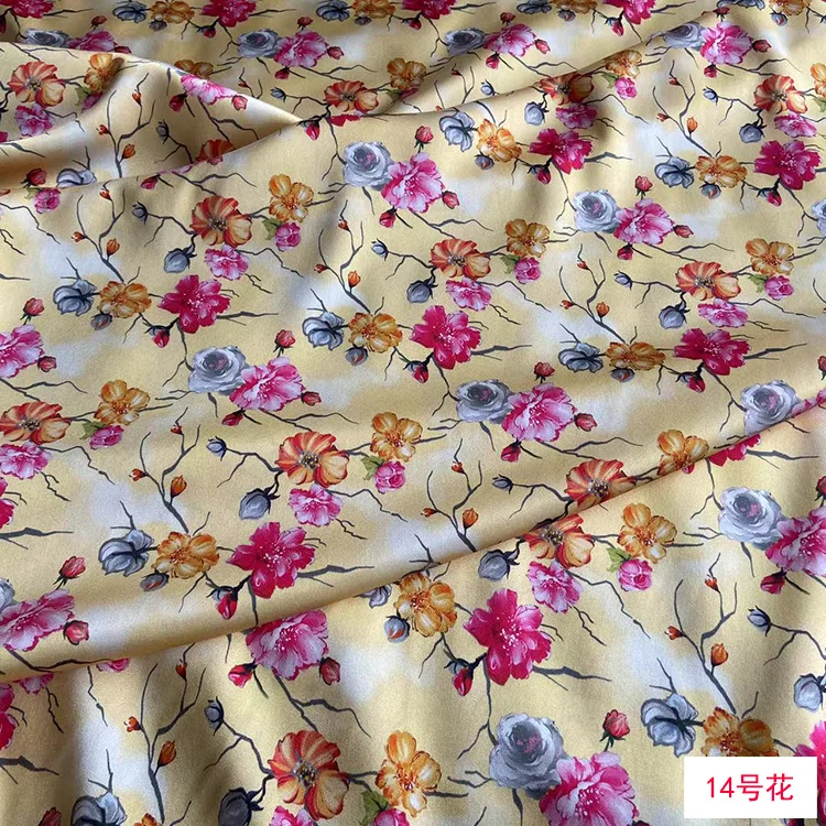 Pink Floral Print Yellow 19mm 90% Mulberry Natural Silk Fabric, 10% Spandex (Lycra) Sewing Material Wide 140cm
Pink Floral Print Yellow 19mm 90% Mulberry Natural Silk Fabric, 10% Spandex (Lycra) Sewing Material Wide 140cm