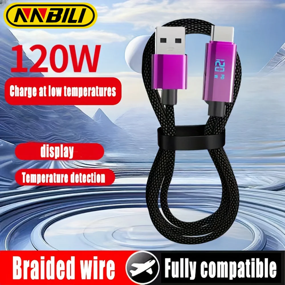NNBILI 120W fast charging cable USB A to Type-C braiding data cable applicable to iPhone 15/16 Huawei Samsung
NNBILI 120W fast charging cable USB A to Type-C braiding data cable applicable to iPhone 15/16 Huawei Samsung 