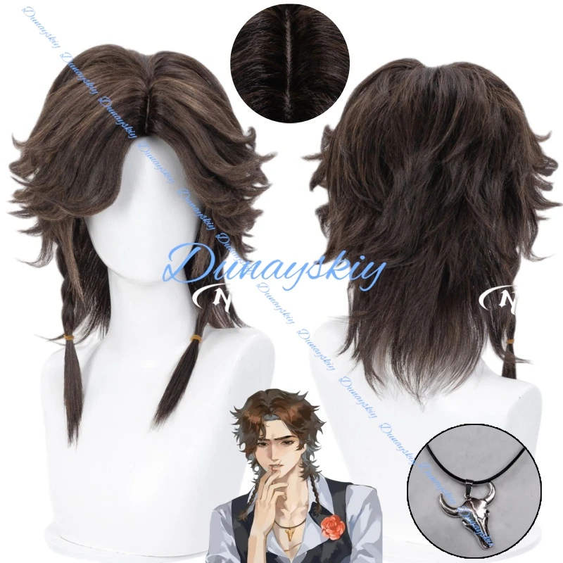 Identity V Matador Cosplay Wig Necklace Hernando Romero Brown Mullet Style Hair Synthetic Wigs Men Women Halloween Party Prop
Identity V Matador Cosplay Wig Necklace Hernando Romero Brown Mullet Style Hair Synthetic Wigs Men Women Halloween Party Prop