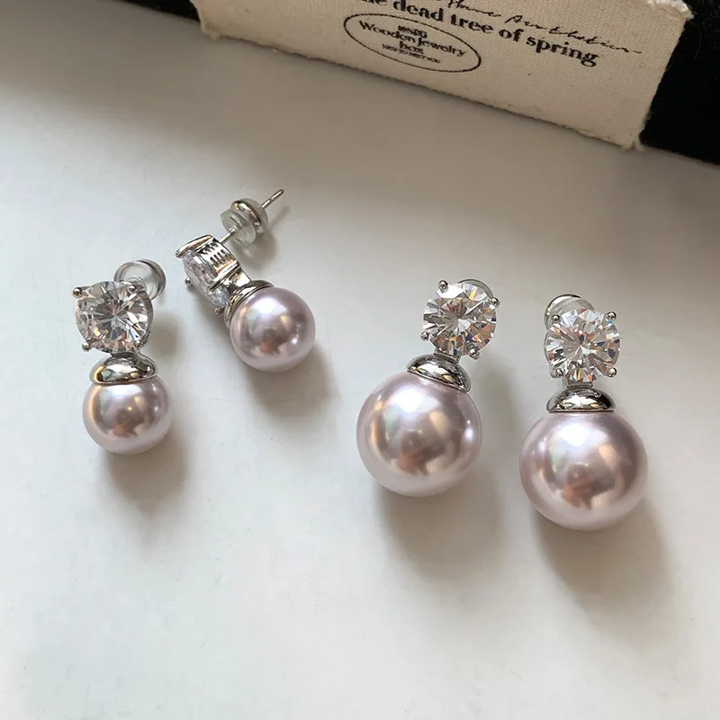 S925 Silver Needle Rose Purple Pearl Earrings Women's Light Luxury Fashion Design Women's Accessories Jewelry Wholesale
S925 Silver Needle Rose Purple Pearl Earrings Women's Light Luxury Fashion Design Women's Accessories Jewelry Wholesale