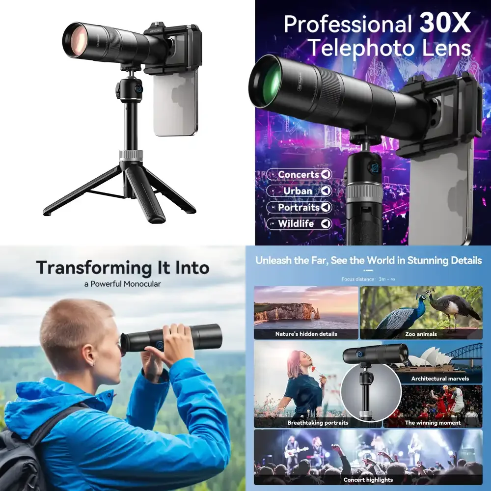 APL T30XJJ028 30X Telephoto Lens with Tripod
APL T30XJJ028 30X Telephoto Lens with Tripod