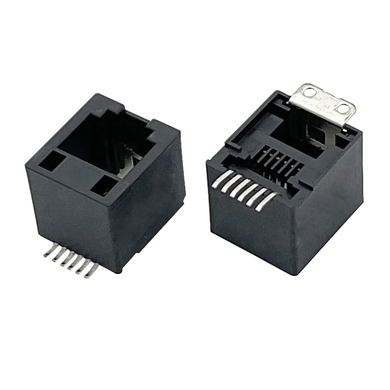 10PCS RJ11 connector with 6P6C socket, 180-degree vertical SMT surface mount type all-plastic network socket
10PCS RJ11 connector with 6P6C socket, 180-degree vertical SMT surface mount type all-plastic network socket