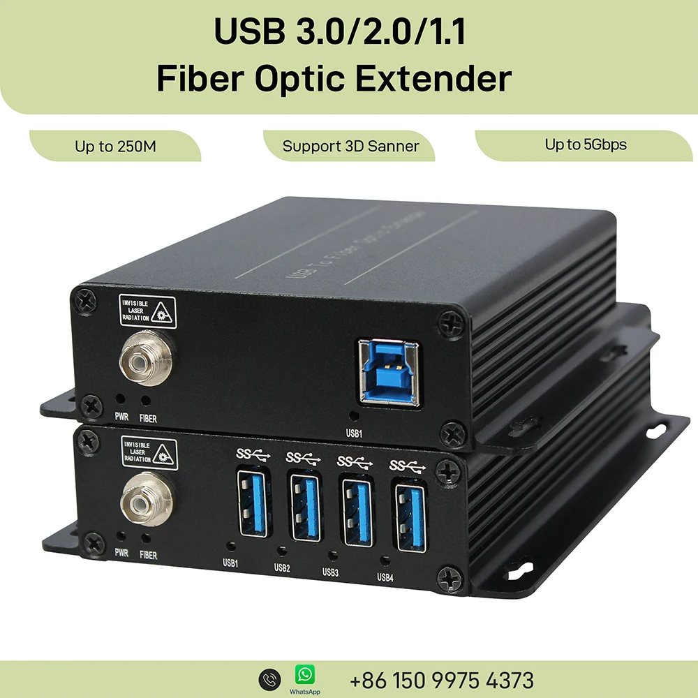 4 Port USB 3.0 Fiber Optic Extender FC Singlemode Simplex Compatible USB 3.0/2.0/1.1 for 3D Scanner Depth Camera
4 Port USB 3.0 Fiber Optic Extender FC Singlemode Simplex Compatible USB 3.0/2.0/1.1 for 3D Scanner Depth Camera