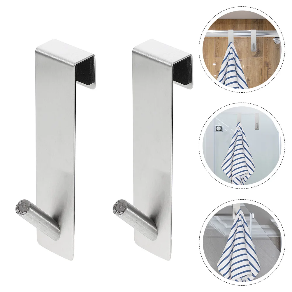 2pcs Over The Hooks Glass Door Hanger Strong Load Bearing Storage Organizer For Bathroom Back Door Towel Coat Hooks
2pcs Over The Hooks Glass Door Hanger Strong Load Bearing Storage Organizer For Bathroom Back Door Towel Coat Hooks