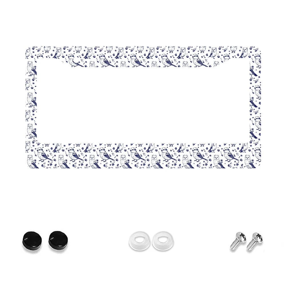 1pc Blue and White Owl Pattern 2 Hole License Plate Frame, Aluminum Material, 6x12 Inches, with Screw Set, Retro Novelty Car De
1pc Blue and White Owl Pattern 2 Hole License Plate Frame, Aluminum Material, 6x12 Inches, with Screw Set, Retro Novelty Car De