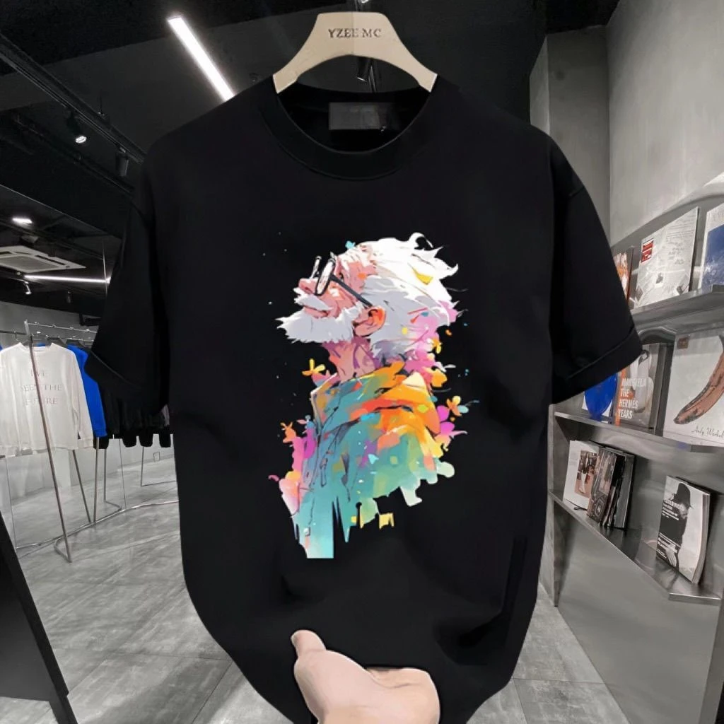 Heavyweight Pure Cotton Printed Short-sleeved T-shirt for Young Men, 2024 Summer Loose New Trendy Round-neck Casual Top
Heavyweight Pure Cotton Printed Short-sleeved T-shirt for Young Men, 2024 Summer Loose New Trendy Round-neck Casual Top