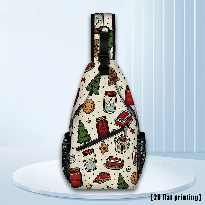 Рождественская походная сумка через плечо с пряничными тростями и принтом снежинки, регулируемый ремень, застежка-молния
Рождественская походная сумка через плечо с пряничными тростями и принтом снежинки, регулируемый ремень, застежка-молния