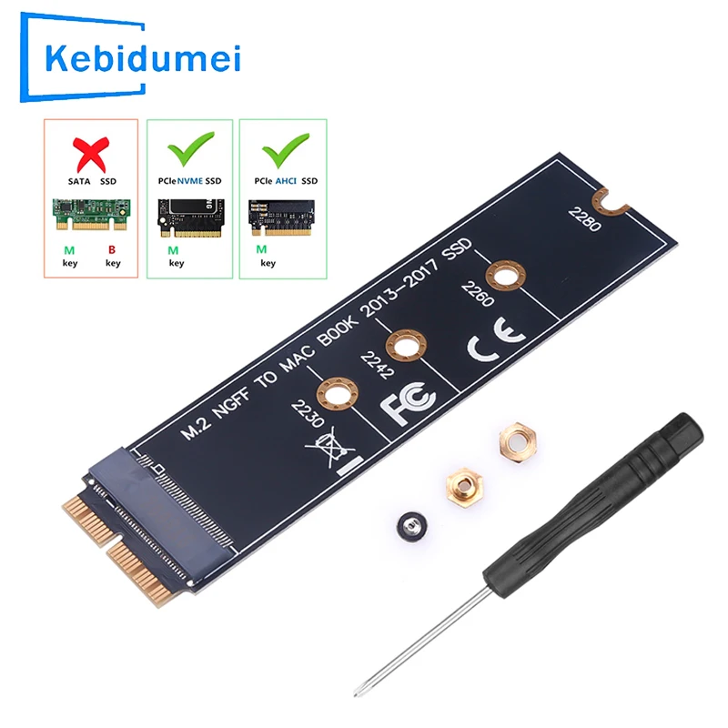 Карта адаптера M.2 NVME SSD для MacBook Air Pro Retina 2013-2017 NVME/AHCI SSD для A1465 A1466 A1398 A1502, обновленный комплект
Карта адаптера M.2 NVME SSD для MacBook Air Pro Retina 2013-2017 NVME/AHCI SSD для A1465 A1466 A1398 A1502, обновленный комплект