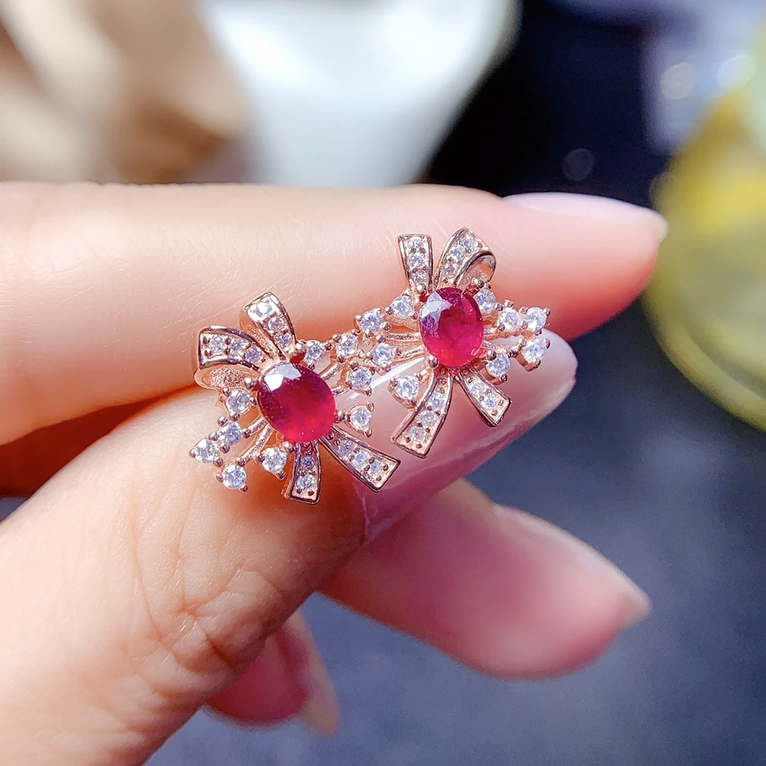 Natural Ruby Stud Earrings, 925 Silver Certified, 4x5mm Red Gemstone, Girl's Holiday Gift, Free product shipping
Natural Ruby Stud Earrings, 925 Silver Certified, 4x5mm Red Gemstone, Girl's Holiday Gift, Free product shipping