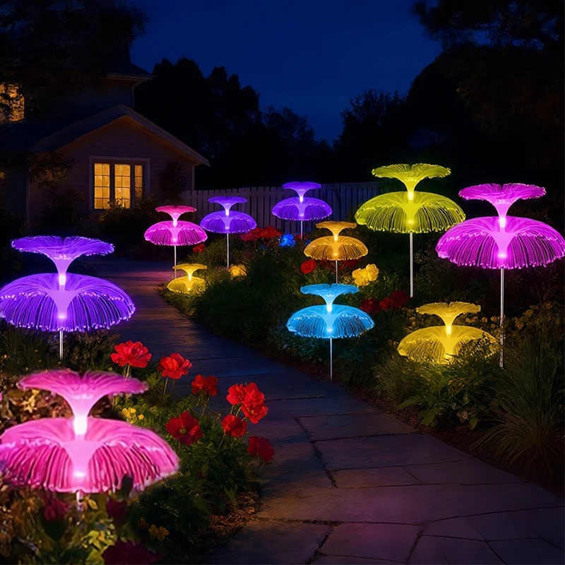 Solar Powered LED Lawn Light Colorful Gradient Lights Outdoor Decor Jellyfish Fiber Optic Ground Lights for Garden Patio Balcony
Solar Powered LED Lawn Light Colorful Gradient Lights Outdoor Decor Jellyfish Fiber Optic Ground Lights for Garden Patio Balcony