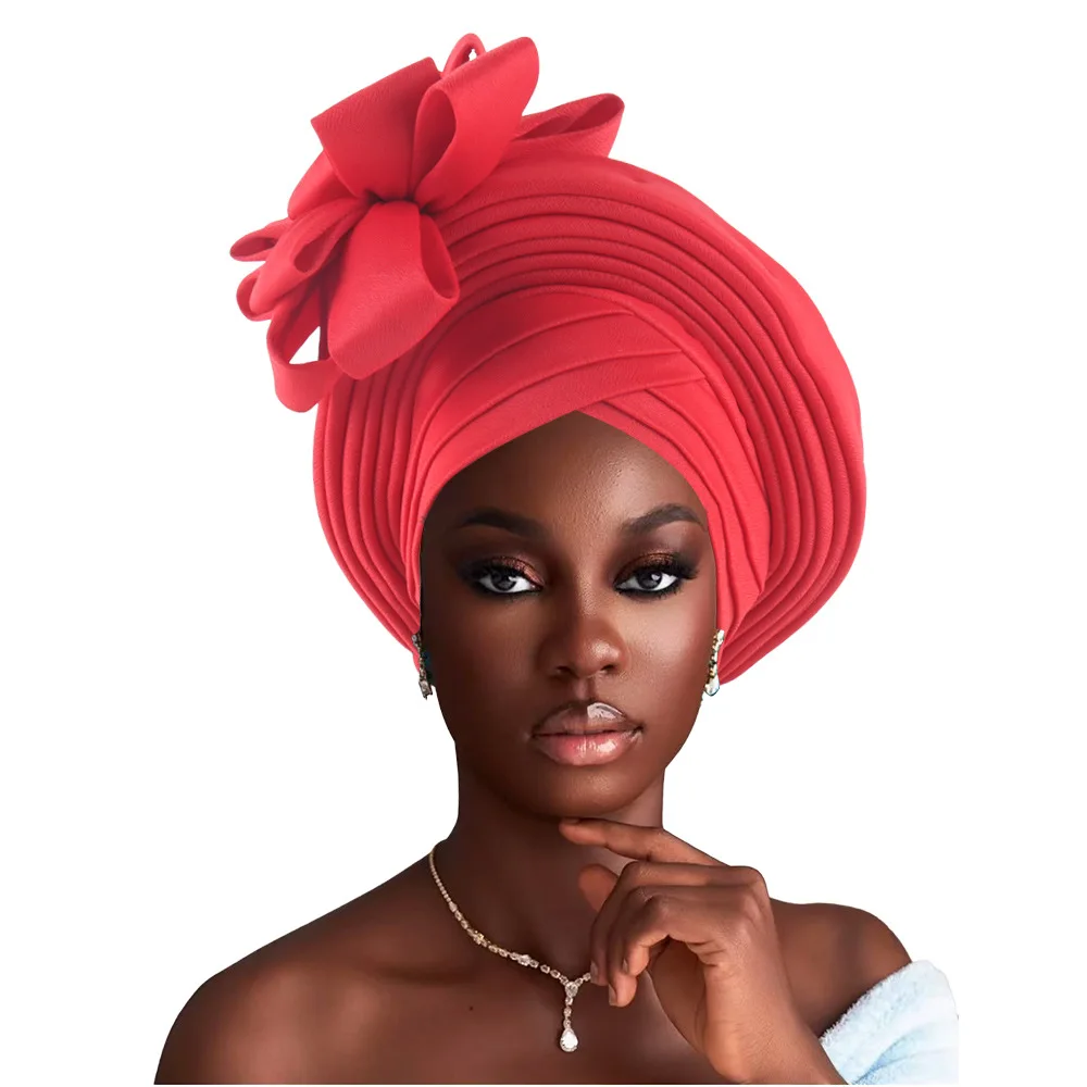 Elegant African Autogele Women's Turban Headtie Cap Nigeria Wedding Gele Ready to Wear Headtie Head Wrap Flower Party Headwear
Elegant African Autogele Women's Turban Headtie Cap Nigeria Wedding Gele Ready to Wear Headtie Head Wrap Flower Party Headwear