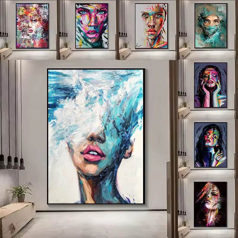 Modern Abstract Woman Face Canvas Painting Graffiti Girls Portrait Posters and Prints Street Pop Art Pictures Wall Home Decor
Modern Abstract Woman Face Canvas Painting Graffiti Girls Portrait Posters and Prints Street Pop Art Pictures Wall Home Decor