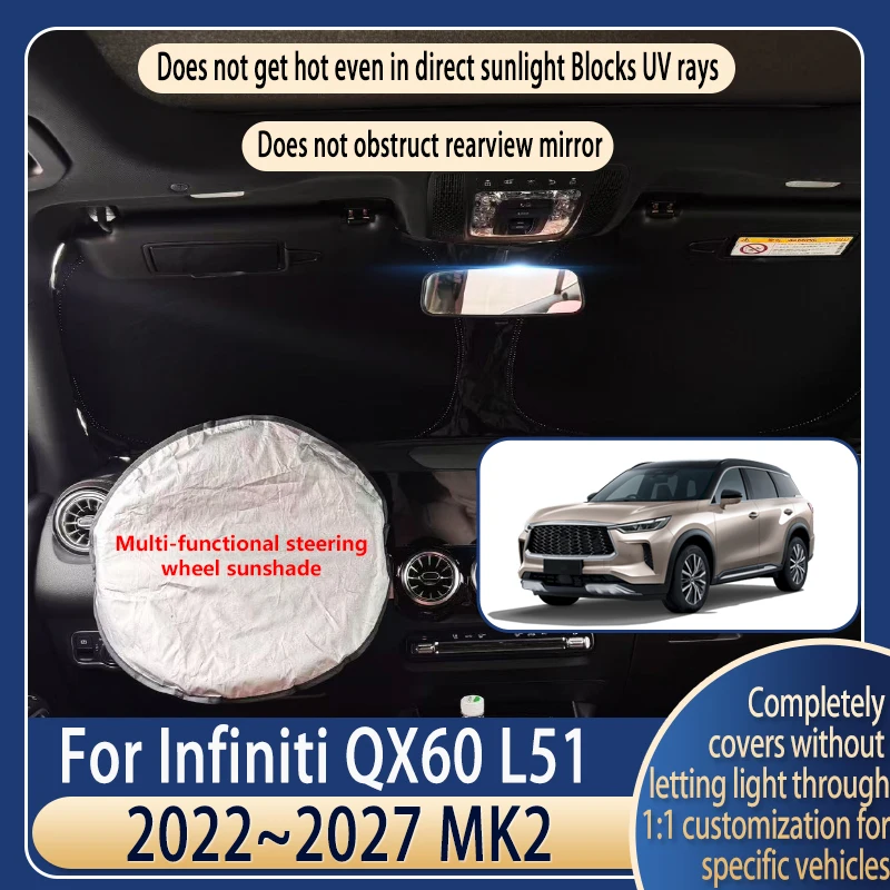 Steering wheel Car Sun Visor For Infiniti QX60 2022~2027 MK2 Summer Cooling Auto Accessories Front Windshield Sunshade Insulati
Steering wheel Car Sun Visor For Infiniti QX60 2022~2027 MK2 Summer Cooling Auto Accessories Front Windshield Sunshade Insulati