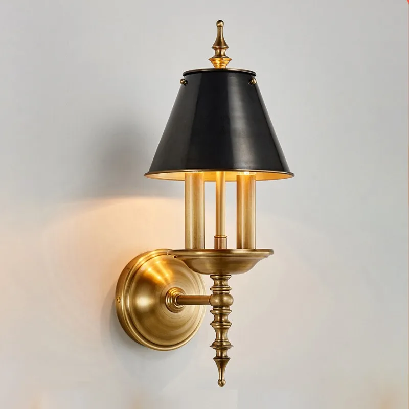 American Vintage All Copper Wall Lamp Bedroom Bedside Living Room Hotel Villa Europe Retro Indoor Decoration LED Sconces Lights
American Vintage All Copper Wall Lamp Bedroom Bedside Living Room Hotel Villa Europe Retro Indoor Decoration LED Sconces Lights