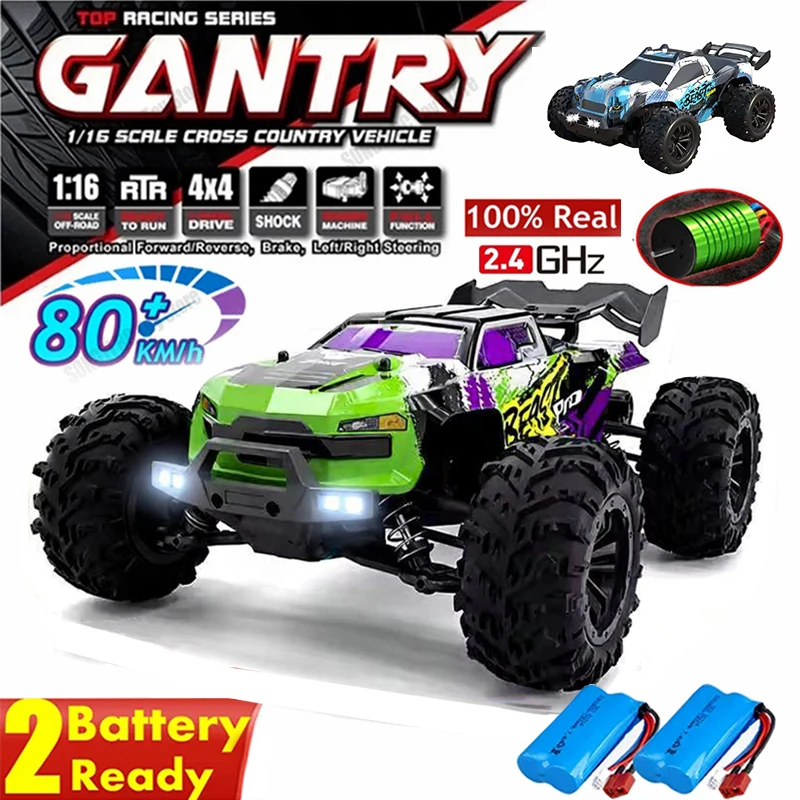 4WD Remote Control Car Off Road 4x4 RC High Speed 1:16 Truck Super Brushless 50 or 80KM/H Fast Drift Racing Toy Kids Adults
4WD Remote Control Car Off Road 4x4 RC High Speed 1:16 Truck Super Brushless 50 or 80KM/H Fast Drift Racing Toy Kids Adults