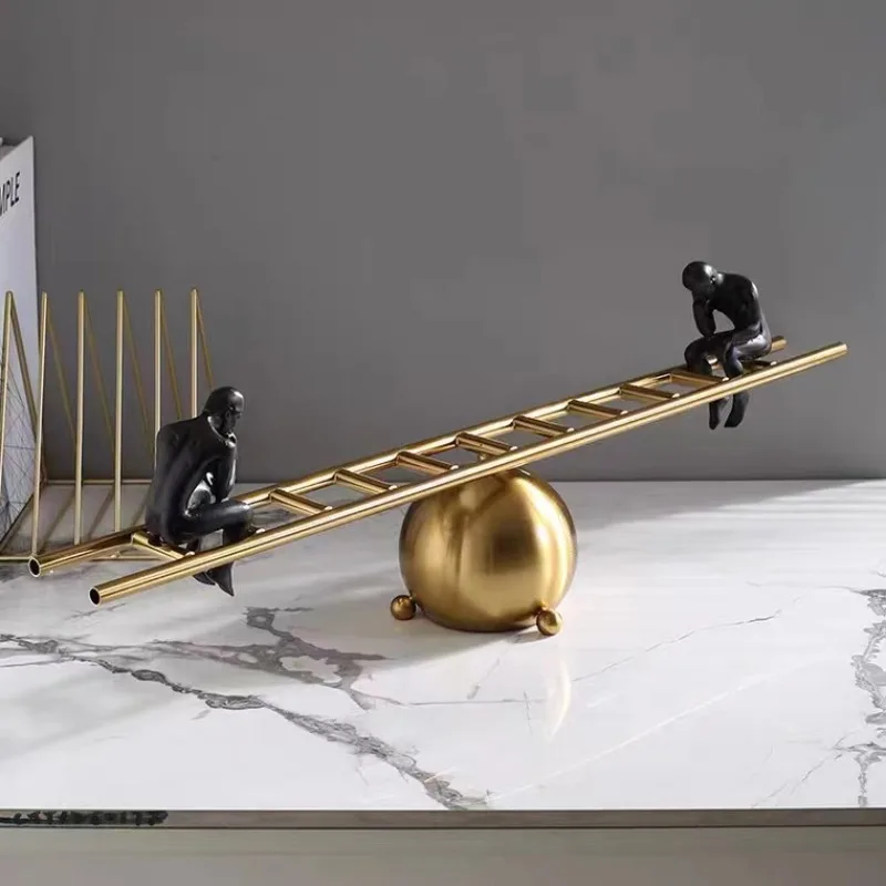 Creative Double Person Seesaw Ornament, Desktop Wine Cabinet, Entrance TV Cabinet Decoration, Metal Crafts
Creative Double Person Seesaw Ornament, Desktop Wine Cabinet, Entrance TV Cabinet Decoration, Metal Crafts