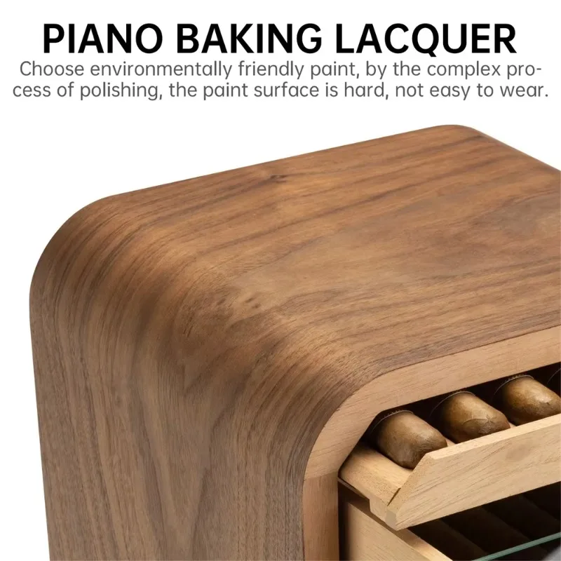 2026 High-Quality Cedar Wood Cigar Humidor Cabinet with Curved Ebony Light Luxury Design Large Capacity Stylish Cigar Box
2026 High-Quality Cedar Wood Cigar Humidor Cabinet with Curved Ebony Light Luxury Design Large Capacity Stylish Cigar Box