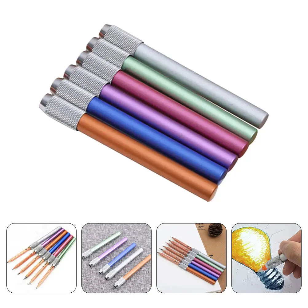 6Pcs Pencil Extenders Metal Lengtheners Portable Pencil Holders for School Office Drawing Art Supplies
6Pcs Pencil Extenders Metal Lengtheners Portable Pencil Holders for School Office Drawing Art Supplies
