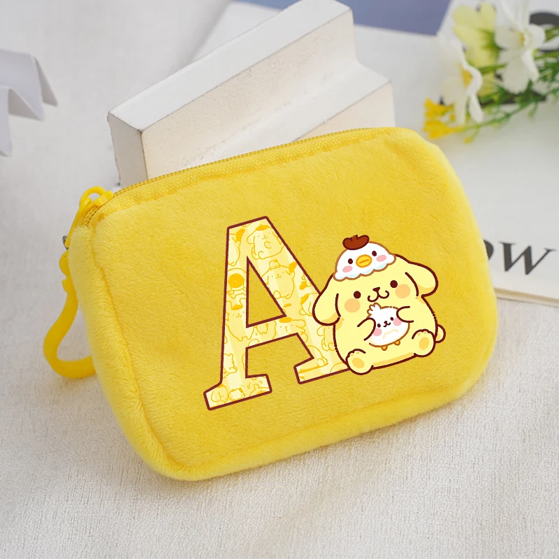 Sanrio Pompompurin Square Coin Purse Cartoon Letter A-Z Print Plush Wallet Boys Girls Kawaii Portable Mini Storage Bags Gifts
Sanrio Pompompurin Square Coin Purse Cartoon Letter A-Z Print Plush Wallet Boys Girls Kawaii Portable Mini Storage Bags Gifts