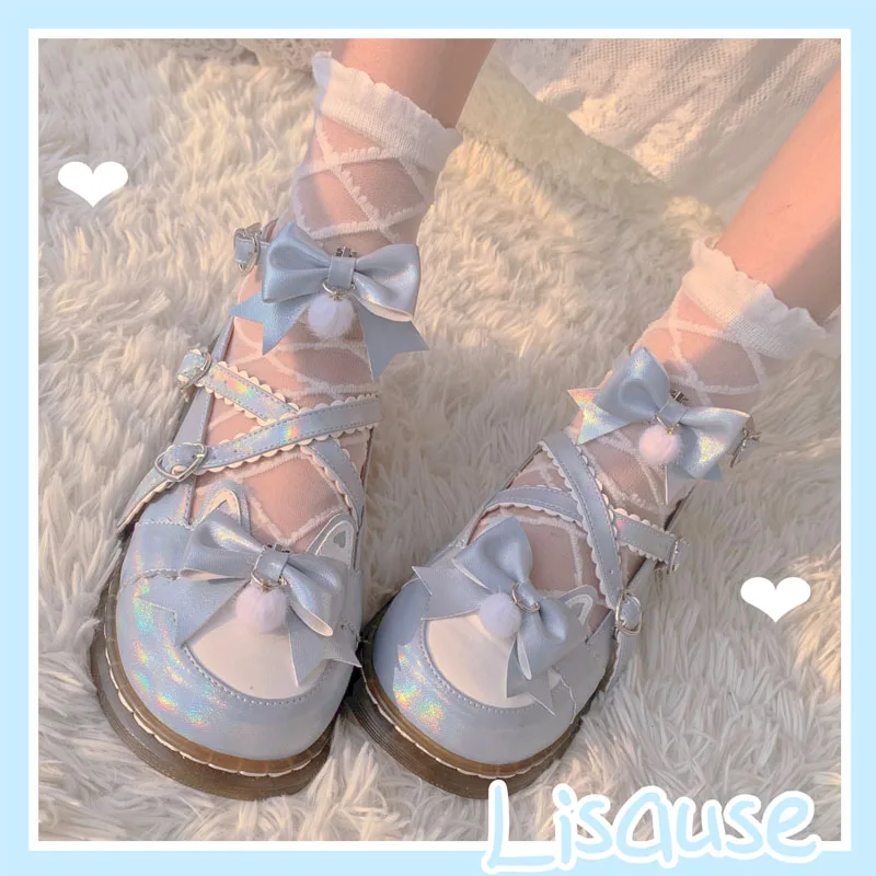 Lolita round head Japanese cute student jk soft bottom lolita women's shoes lace bowknot cross bandage kawaii shoes loli cosplay
Lolita round head Japanese cute student jk soft bottom lolita women's shoes lace bowknot cross bandage kawaii shoes loli cosplay
