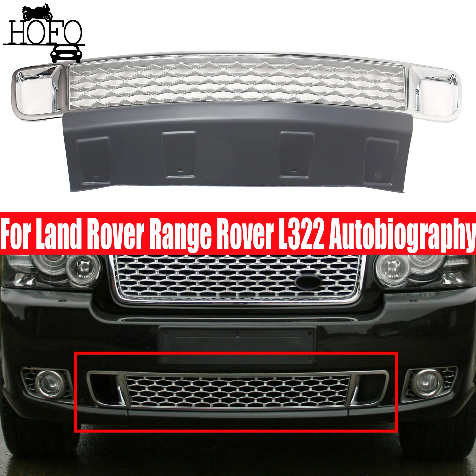 Front Lower Bumper Grille Cover Trim For Land Rover Range Rover L322 Autobiography 2010-2013
Front Lower Bumper Grille Cover Trim For Land Rover Range Rover L322 Autobiography 2010-2013