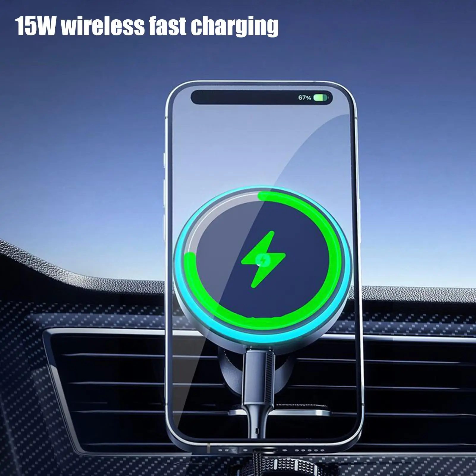 Car Wireless Charger Auto Mobile Phone Stand Magnetic Car Phone Holder 15W Wireless Fast Charger Stand for Vehicle Truck
Car Wireless Charger Auto Mobile Phone Stand Magnetic Car Phone Holder 15W Wireless Fast Charger Stand for Vehicle Truck