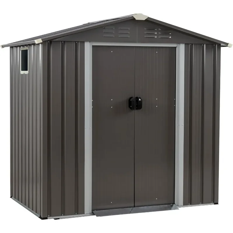 JYQAQA 6x4 FT Outdoor Garden Storage Shed,Waterproof Metal Garden Sheds with Lockable Double Door
JYQAQA 6x4 FT Outdoor Garden Storage Shed,Waterproof Metal Garden Sheds with Lockable Double Door