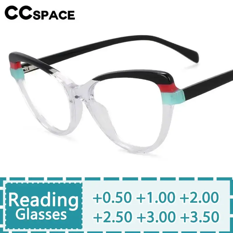 Fashion Cat Eye Acetate Reading Glasses Popular Color-Blocked Resin Optical Presbyopic Eyeglass Custom Diopter +50~+600 #55269
Fashion Cat Eye Acetate Reading Glasses Popular Color-Blocked Resin Optical Presbyopic Eyeglass Custom Diopter +50~+600 #55269