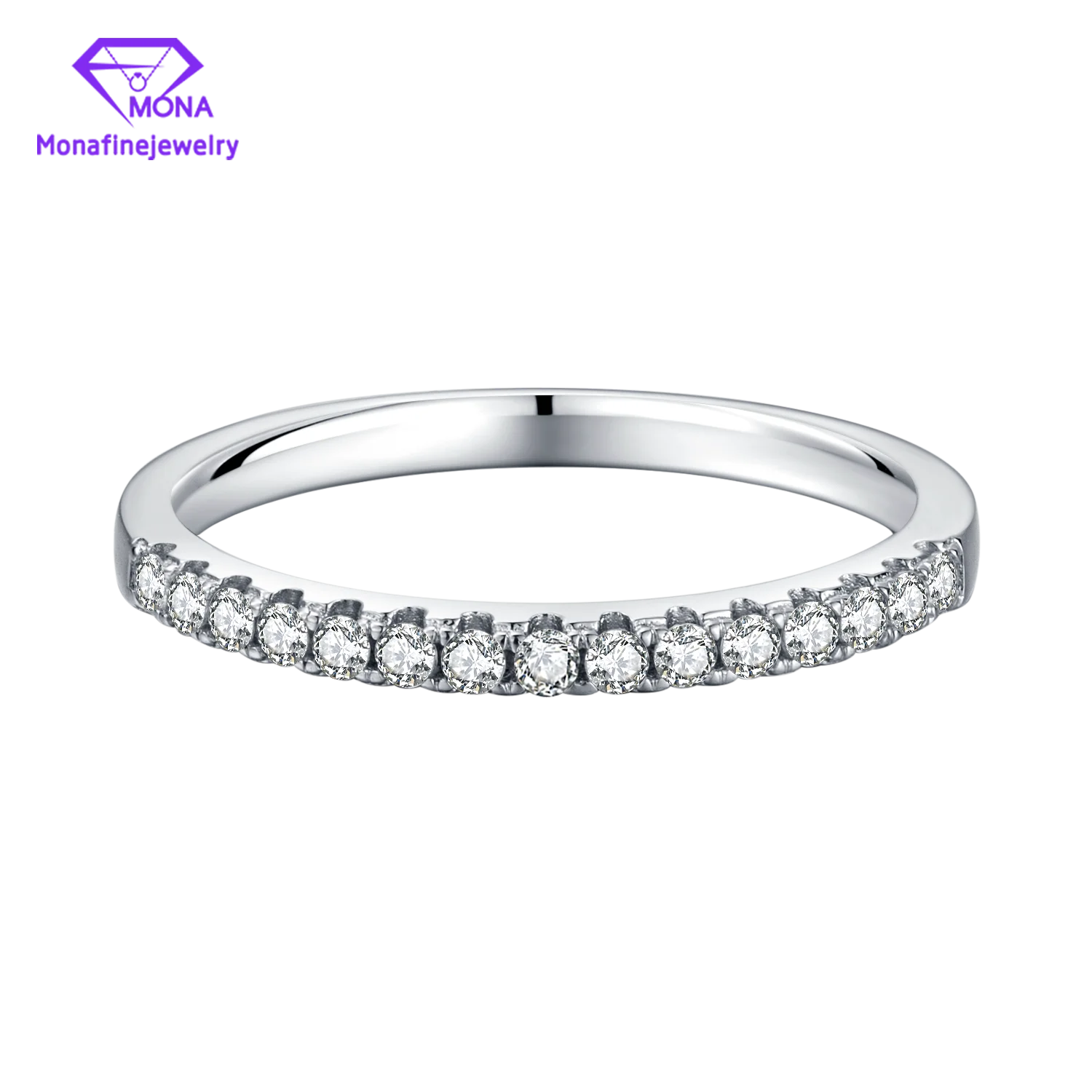 Wedding Band Round Shape Brilliant Cut DEF Color Moissanite Diamond Silver Plated White Gold Ring 925 Silver Rings For Girl Gift
Wedding Band Round Shape Brilliant Cut DEF Color Moissanite Diamond Silver Plated White Gold Ring 925 Silver Rings For Girl Gift