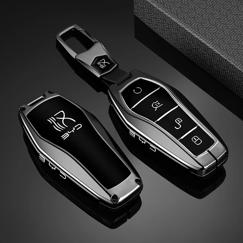 Zinc Alloy Smart Key Fob Cover Case with Keychain for BYD Tang DM-i, Han L, Qin L, Yuan UP, Seagull 05 EV, Song Plus DM-i 2026
Zinc Alloy Smart Key Fob Cover Case with Keychain for BYD Tang DM-i, Han L, Qin L, Yuan UP, Seagull 05 EV, Song Plus DM-i 2026