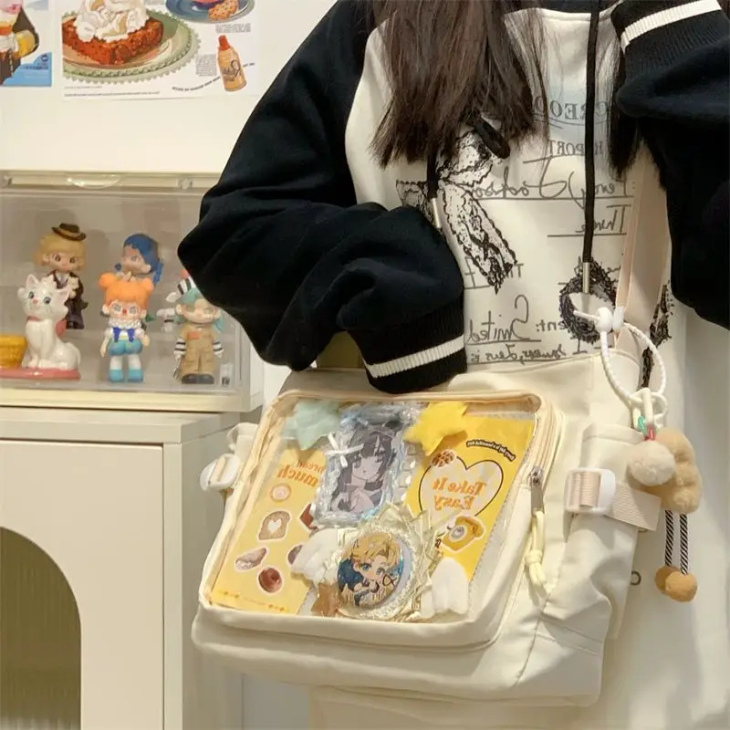 1 шт., черные сумки на плечо Y2k в стиле Харадзюку, кавайная японская модная прозрачная сумка Itabag Jk, школьная сумка через плечо в корейском стиле 
1 шт., черные сумки на плечо Y2k в стиле Харадзюку, кавайная японская модная прозрачная сумка Itabag Jk, школьная сумка через плечо в корейском стиле
