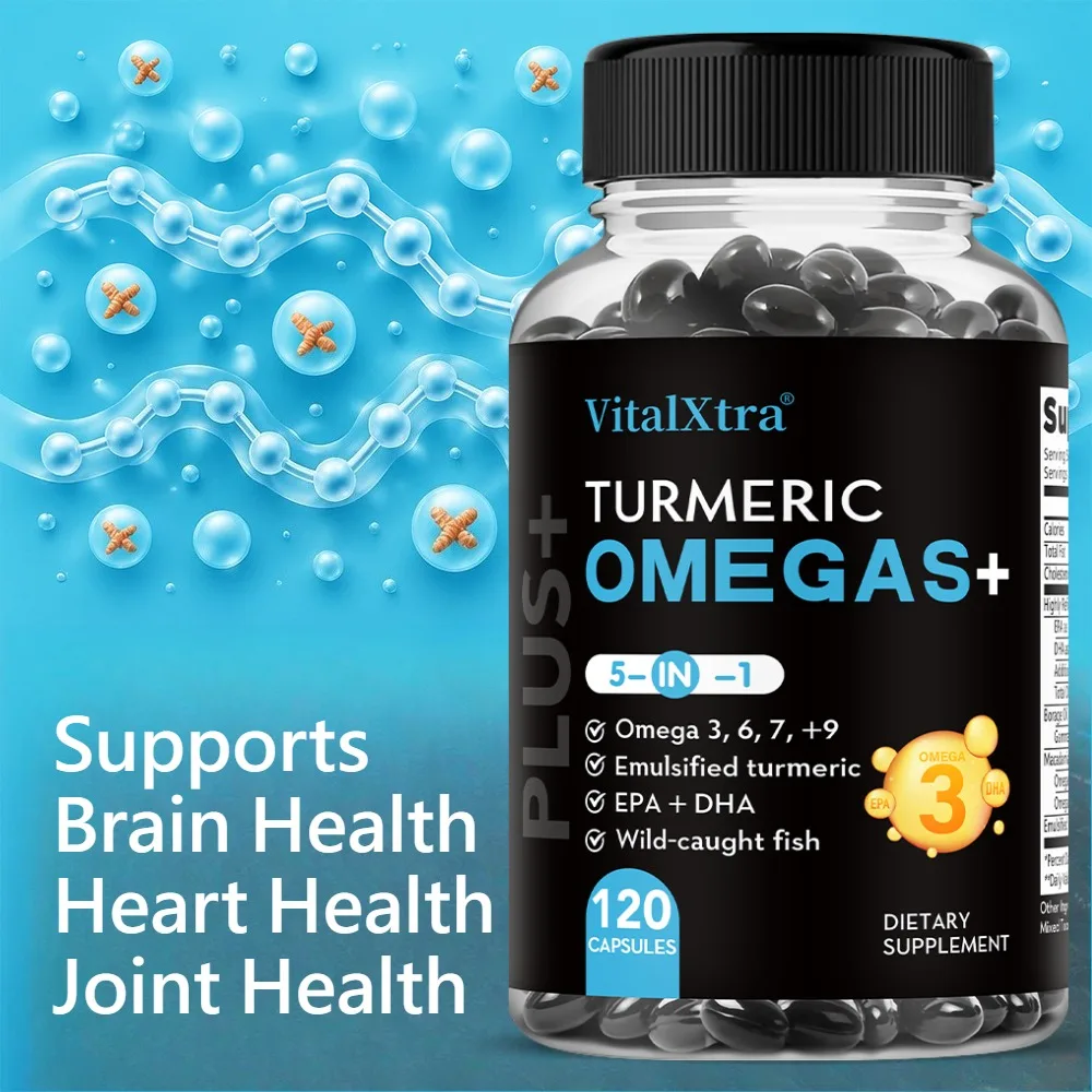 Organic Omegas 3, 6 and 9 Capsules, with DHA & EPA, Supports Gut Health, Improves Skin & Digestion
Organic Omegas 3, 6 and 9 Capsules, with DHA & EPA, Supports Gut Health, Improves Skin & Digestion