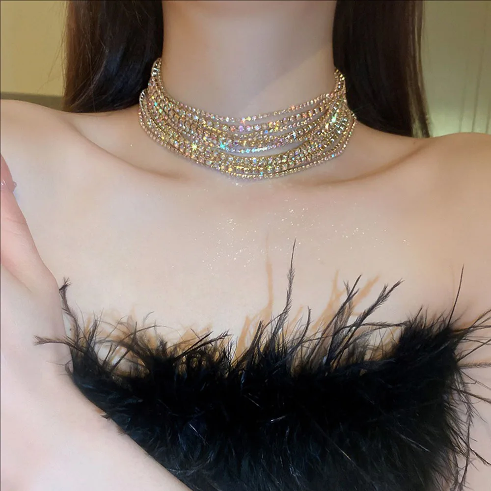 Multi-layered Colorful Crystal Necklace Fashionable High-end Niche Sweet And Cool Style New Neckchain For Women
Multi-layered Colorful Crystal Necklace Fashionable High-end Niche Sweet And Cool Style New Neckchain For Women