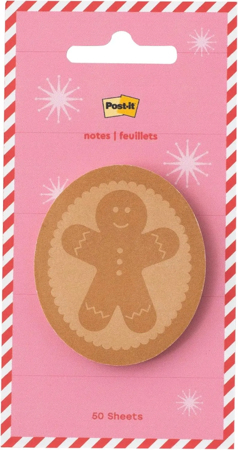 Jingle Sticky Notes, Gingerbread Man Design, 2 in. x 2.4 in., 1 Gingerbread-Shaped Christmas Themed
Jingle Sticky Notes, Gingerbread Man Design, 2 in. x 2.4 in., 1 Gingerbread-Shaped Christmas Themed
