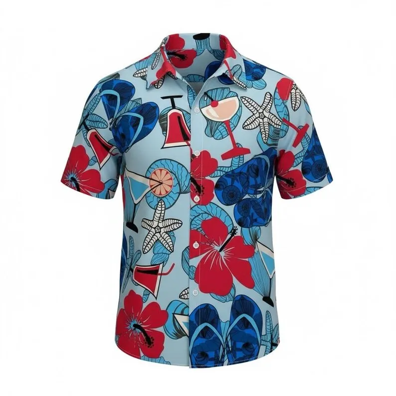 2026 Summer Men's Hawaiian Style Flower Short Sleeved Shirt Beach Party Vacation Shirt Large Loose Outdoor Sports T-shirt
2026 Summer Men's Hawaiian Style Flower Short Sleeved Shirt Beach Party Vacation Shirt Large Loose Outdoor Sports T-shirt
