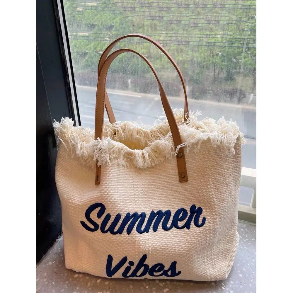 Large Capacity Letter Tassel Canvas Bag Minimalist Commuter Shopping Shoulder Tote Bag
Large Capacity Letter Tassel Canvas Bag Minimalist Commuter Shopping Shoulder Tote Bag