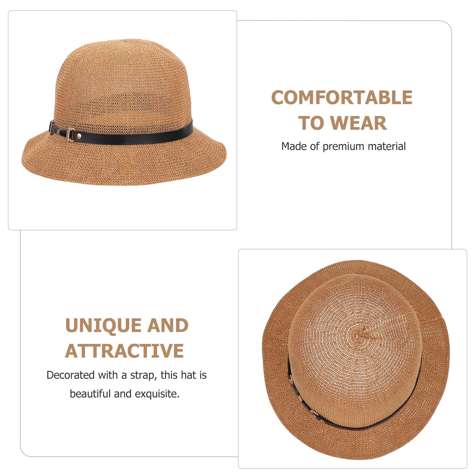 Straw Hat Brim Durable Ladies Sunhat Fashion Breathable Women Hats Durable Hat Outdoor Travel H made Exquisite Gift 
Straw Hat Brim Durable Ladies Sunhat Fashion Breathable Women Hats Durable Hat Outdoor Travel H made Exquisite Gift