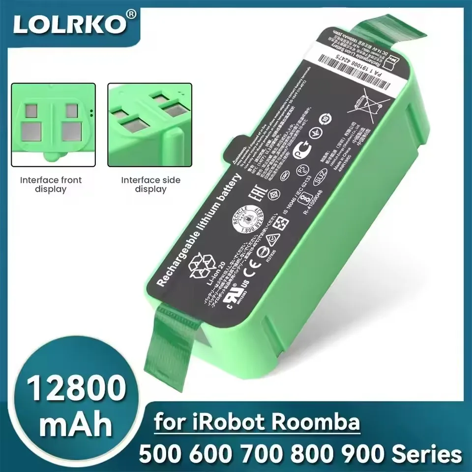 Original 12800mAh Li-ion Battery for iRobot Roomba 680 Robots 500 600 700 800 900 Series 595 670 671 675 677 681 685 690 691 695
Original 12800mAh Li-ion Battery for iRobot Roomba 680 Robots 500 600 700 800 900 Series 595 670 671 675 677 681 685 690 691 695